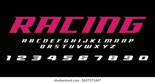 Racing lettering vector graphic sticker design. Download it Now in High resolution format and print in any size