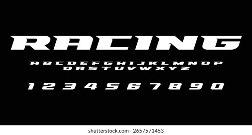 Racing lettering vector graphic sticker design. Download it Now in High resolution format and print in any size