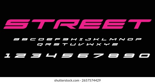 Design de adesivo gráfico vetor de letras de corrida. Faça o download agora em formato de alta resolução e imprima em qualquer tamanho