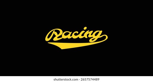 Racing lettering vector graphic sticker design. Download it Now in High resolution format and print in any size