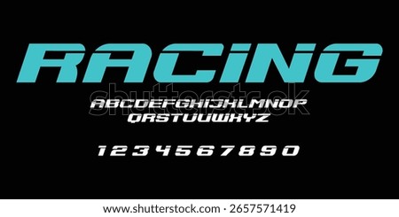 Racing lettering vector graphic sticker design. Download it Now in High resolution format and print in any size