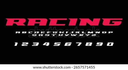 Racing lettering vector graphic sticker design. Download it Now in High resolution format and print in any size