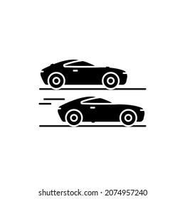 Racing сolor line icon. Computer games genres. Pictogram for web page, mobile app, promo. UI UX GUI design element. Editable stroke.