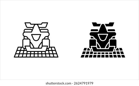 racing linear icon set. Highest class auto racing. finish vector illustration on white background