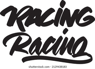 Racing Logo Font Vector Illustration Stock Vector (Royalty Free ...