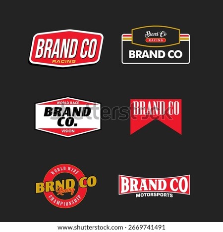 racing logo graphic vector illustration for streetwear, card, poster etc