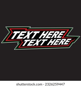 racing logo isolated in black background for business elements, screen printing, digital printing,DGT,DFT and poster.