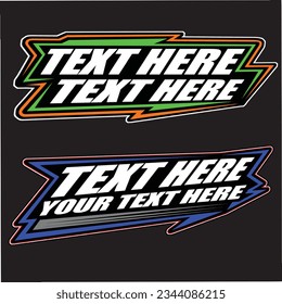 racing logo isolated in black background for business elements, screen printing, digital printing,DGT,DFT and poster.	
