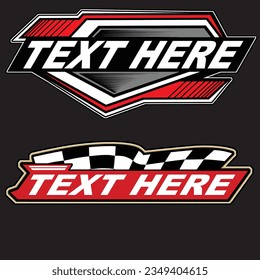 racing logo isolated in black background for business elements, screen printing, digital printing,DGT,DFT and poster.	
