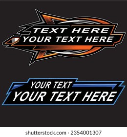racing logo isolated in black background for business elements, screen printing, digital printing,DGT,DFT and poster.	
