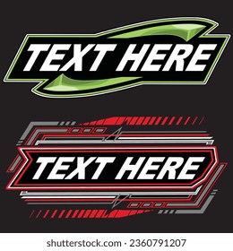 racing logo isolated in black background for business elements, screen printing, digital printing,DGT,DFT and poster.	
