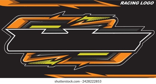 racing logo isolated in black background for business elements, screen printing, digital printing,DGT,DFT and poster.