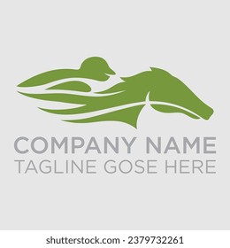  racing logo vector icon illustration, Silhouette of racing horse with jockey. Equestrian sport, logo horse animal vector illustration sport, Racing Horse  Vector Template, Jumping horse  rider .