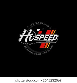 racing logo vector for t-shirt and apparel design, etc.