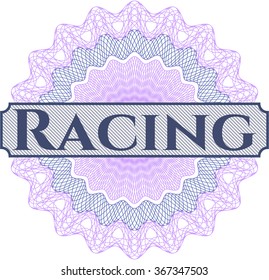 Racing money style rosette