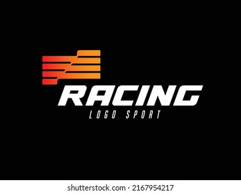 Racing Motor Sport Logo Flag Icon Stock Vector (Royalty Free ...