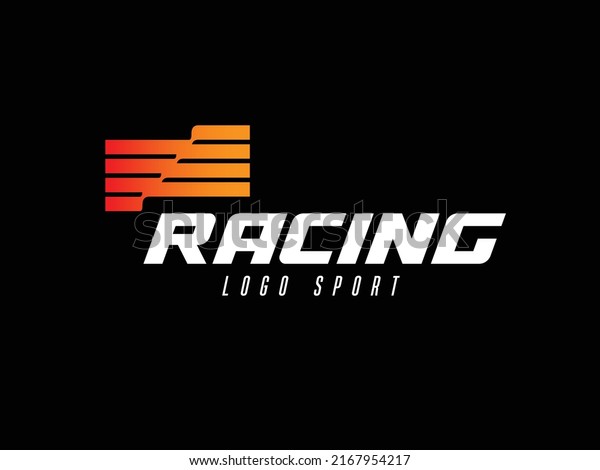 Racing Motor Sport Logo Flag Icon Stock Vector (royalty Free 