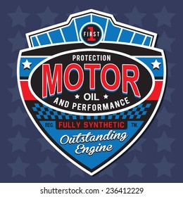 Racing Motor typography, t-shirt graphics, vectors