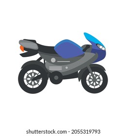 racing motorcycle flat icon style