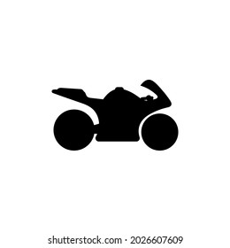 Racing motorcycle icon design illustration template