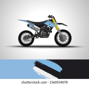 Racing motorcycle wrap decal and vinyl sticker design. Concept graphic abstract background for wrapping vehicles, motorsports, Sportbikes, motocross, supermoto and livery. Vector illustration. Estonia