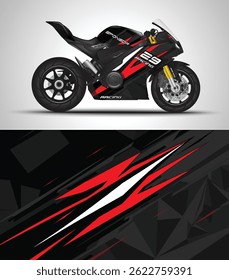 Racing motorcycle wrap decal and vinyl sticker  

