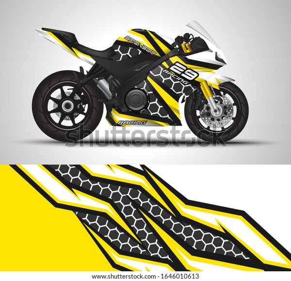 Racing Motorcycle Wrap Decal Vinyl Sticker Transportation