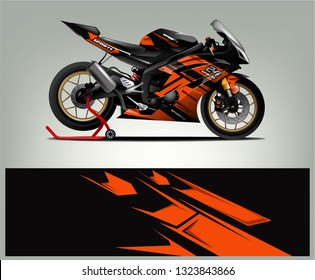 Racing motorcycle wrap vector designs. abstract livery for vehicle vinyl branding