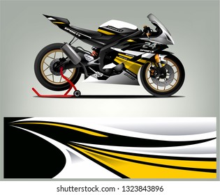 Racing motorcycle wrap vector designs. abstract livery for vehicle vinyl branding