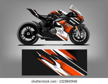 Racing motorcycle wrap vector designs. abstract livery for vehicle vinyl branding