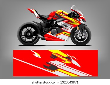 Racing motorcycle wrap vector designs. abstract livery for vehicle vinyl branding