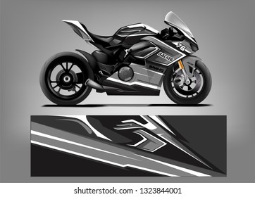 Racing motorcycle wrap vector designs. abstract livery for vehicle vinyl branding