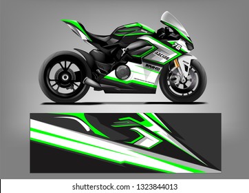 Racing motorcycle wrap vector designs. abstract livery for vehicle vinyl branding