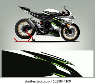 Racing motorcycle wrap vector designs. abstract livery for vehicle vinyl branding