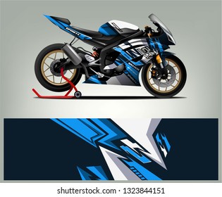 Racing motorcycle wrap vector designs. abstract livery for vehicle vinyl branding