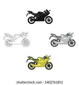 Racing motorcycle.Extreme sport single icon in cartoon,black style vector symbol stock illustration web.
