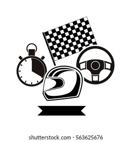 Racing motorsport symbol