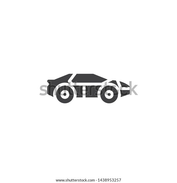 Racing muscle car vector icon. filled flat sign
for mobile concept and web design. Hatchback car glyph icon.
Symbol, logo illustration. Vector
graphics