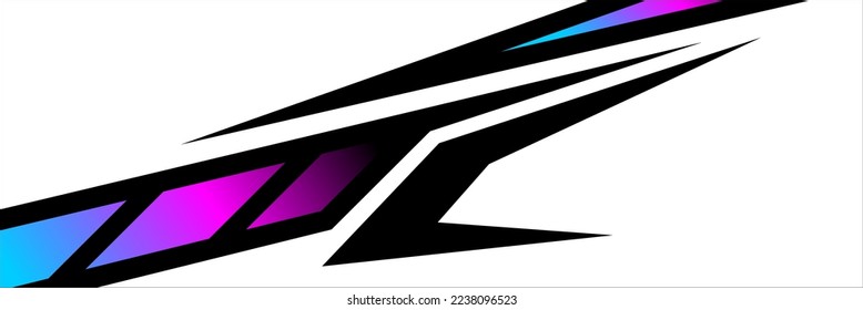 racing neon color decal vector illustration