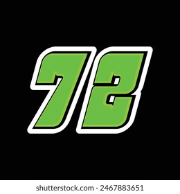 Racing number 70 design template for any Project Print such as Sticker, Or Sport Projects
