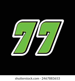 Racing number 70 design template for any Project Print such as Sticker, Or Sport Projects

