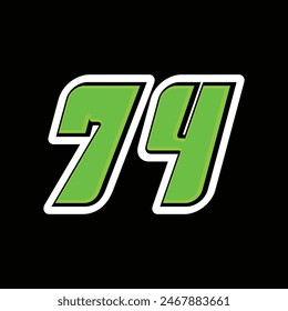 Racing number 70 design template for any Project Print such as Sticker, Or Sport Projects

