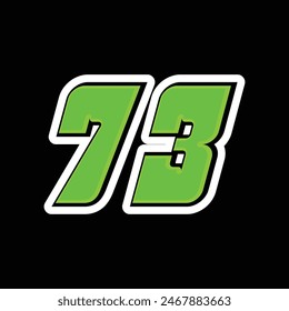 Racing number 70 design template for any Project Print such as Sticker, Or Sport Projects
