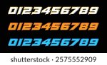 racing number collection 1 to 10, racing start numbers, sports racing