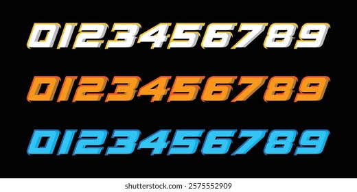 racing number collection 1 to 10, racing start numbers, sports racing
