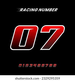 Plantilla de vectores de diseño de número de carreras