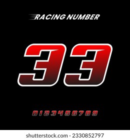 Modèle d'image vectorielle de création de numéro de course