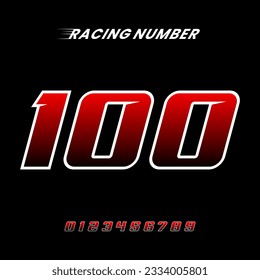 Vektor-Vektorvorlage für Racing Number Design