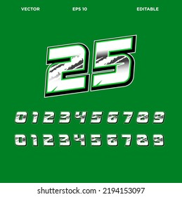 Racing Number Effect Design Vector Stock Vector (Royalty Free ...