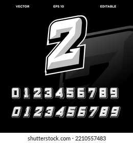 Racing Number Effect Template Designs Stock Vector (Royalty Free ...